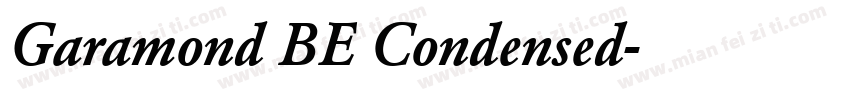 Garamond BE Condensed字体转换